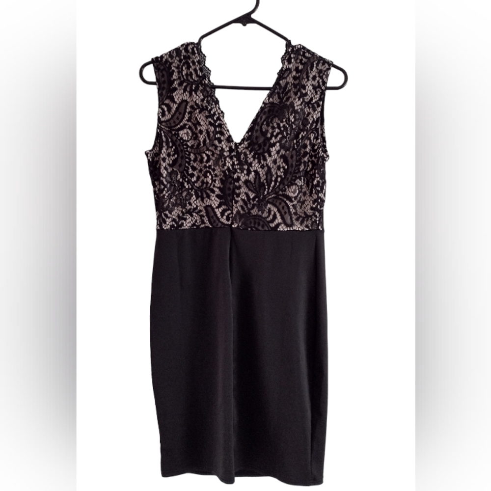 CBR Exclusive Selection sleeveless zip back black dress. Lace top NWT. L… - Picture 2 of 12